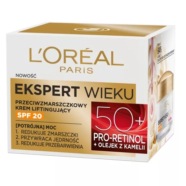L'Oreal Paris Ekspert Wieku Ujędrniający krem na dzień 50+ SPF 20, 50ml