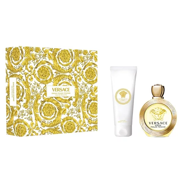 Versace Eros Pour Femme zestaw woda toaletowa spray 100ml + balsam do ciała 150ml (W)