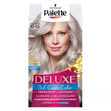 Schwarzkopf Palette Deluxe Oil-Care Color farba do włosów trwale koloryzująca z mikroolejkami 240 (10-55) Chłodny Blond