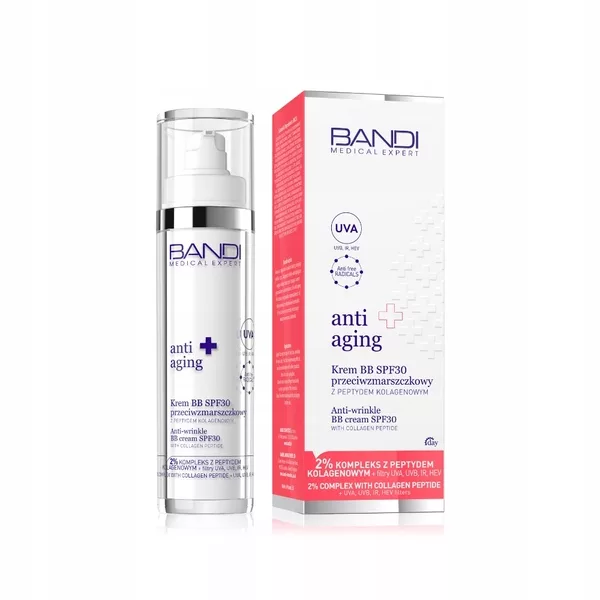 Bandi Medical Expert anti aging, krem BB SPF30 przeciwzmarszkowy z peptydem kolagenowym, 50ml