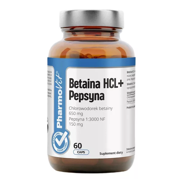 Pharmovit Betaina HCL + Pepsyna suplement diety 60 kapsułek