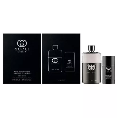 Gucci Guilty Pour Homme zestaw prezentowy dla mężczyzn woda toaletowa 90ml + dezodorant w sztyfcie 75ml
