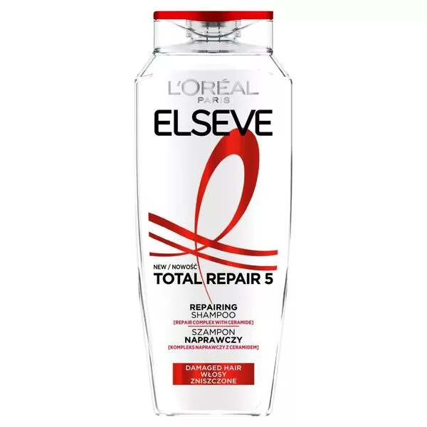 L'Oreal Paris Elseve Total Repair 5 Szampon Regenerujący do włosów zniszczonych, 400ml
