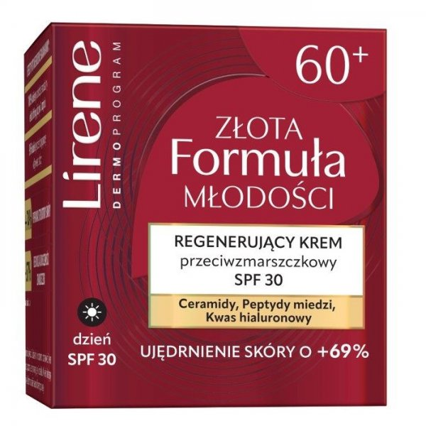 Lirene Złota Formuła Młodości regenerujący krem przeciwzmarszczkowy SPF30 50ml
