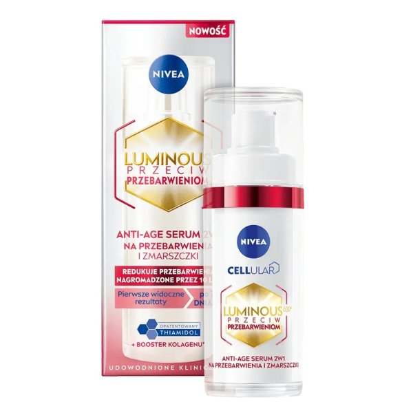 Nivea Luminous 630® anti-age serum 2w1 na przebarwienia i zmarszczki 30ml