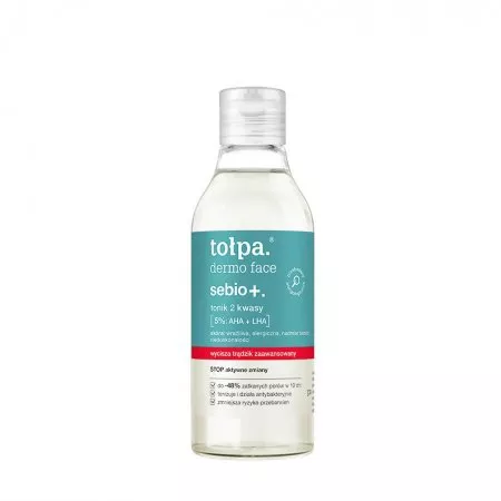 Tołpa Dermo Face Sebio+, tonik 2 kwasy [5% AHA+LHA,] 200ml