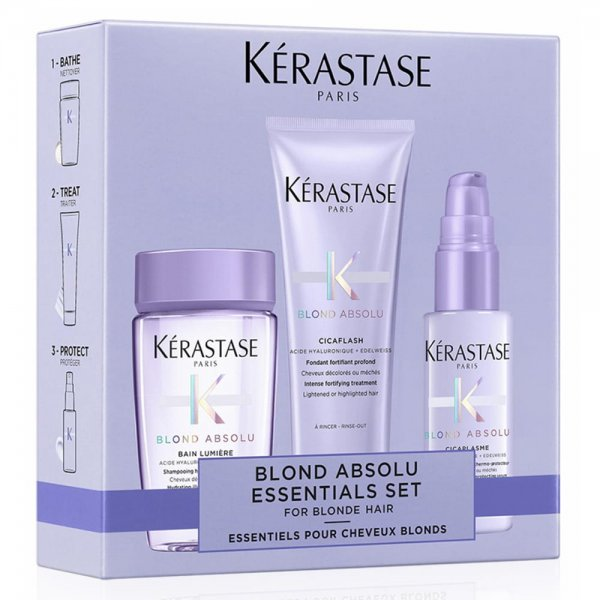 Kerastase Blond Absolu Discovery, zestaw do włosów blond, travel size