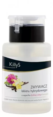 KillyS Hybrid Nail Polish Remover zmywacz lakieru hybrydowego pompka Dzika Róża & Wanilia 150ml