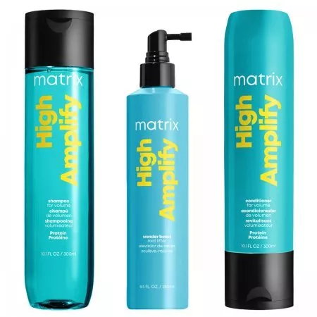 Matrix High Amplify, zestaw kosmetyków na objętość, szampon + odżywka + spray