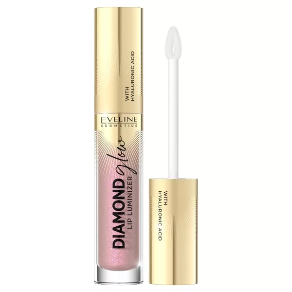 Eveline Cosmetics Diamond Glow Lip Luminizer, Błyszczyk z kwasem hialuronowym nr 08, 4ml