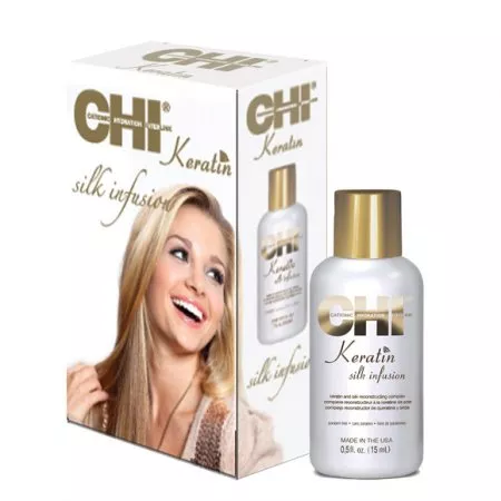 CHI Keratin, jedwab do włosów z keratyną, regeneracja, 15ml