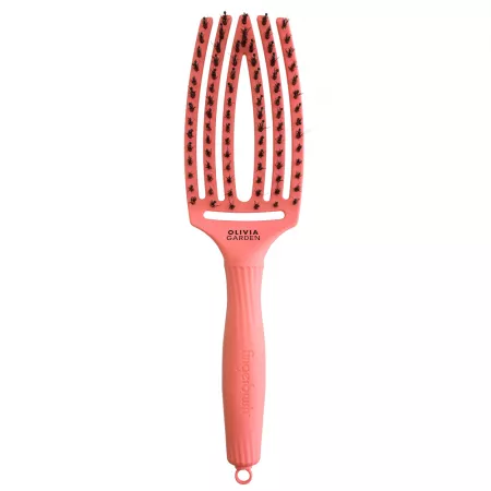 Olivia Garden Fingerbrush I'm Perfection, szczotka do włosów z włosiem dzika, Radiant Peach