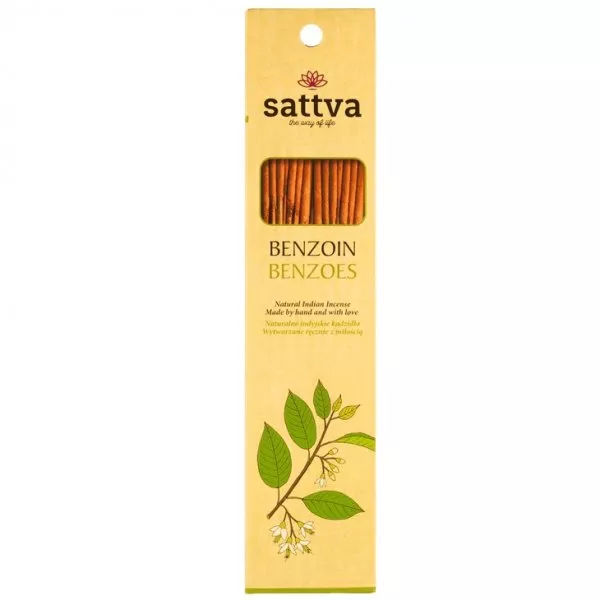 Sattva Natural Indian Incense naturalne indyjskie kadzidełko Benzoes 15szt