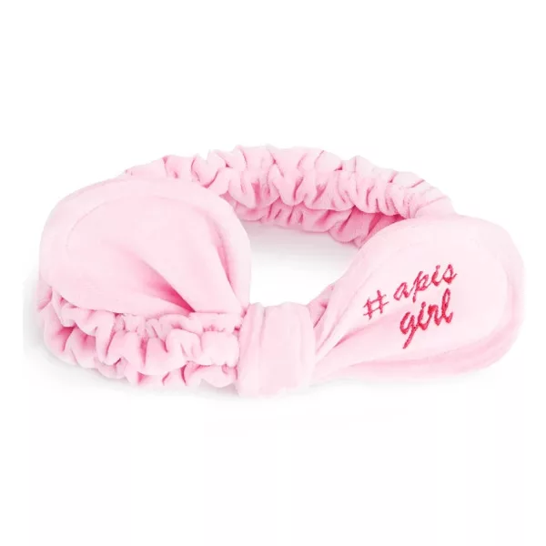 Apis, opaska kosmetyczna na gumce, baby pink #Apisfamily, 1szt