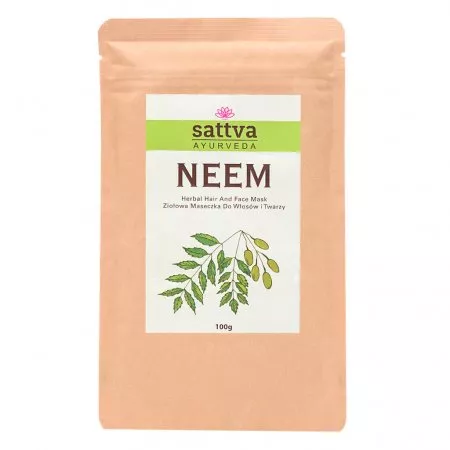 Sattva Neem ziołowa maseczka do włosów i twarzy 100g