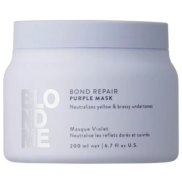 Schwarzkopf BlondMe Bond Repair, maska fioletowa neutralizująca kolor włosów blond, 200ml