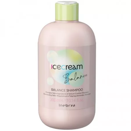 Inebrya Ice Cream Balance, szampon do włosów przetłuszczających się, 300ml