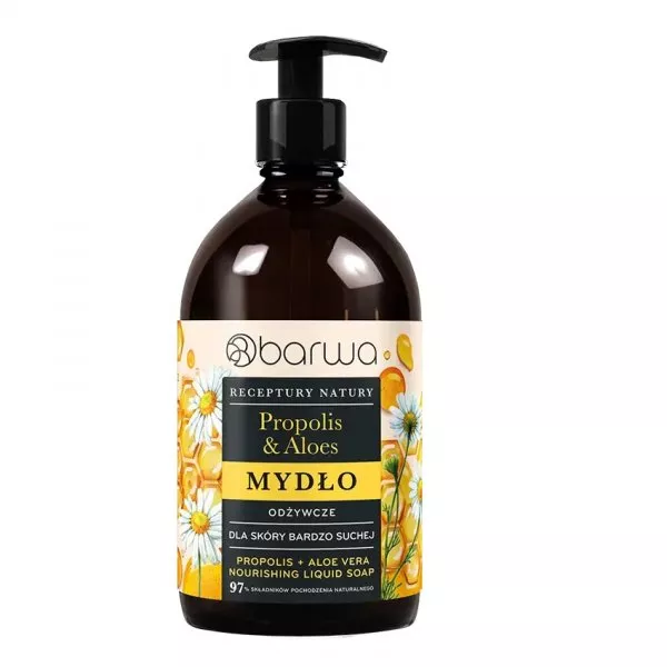 Barwa Receptury Natury odżywcze mydło w płynie Propolis + Aloes 480ml