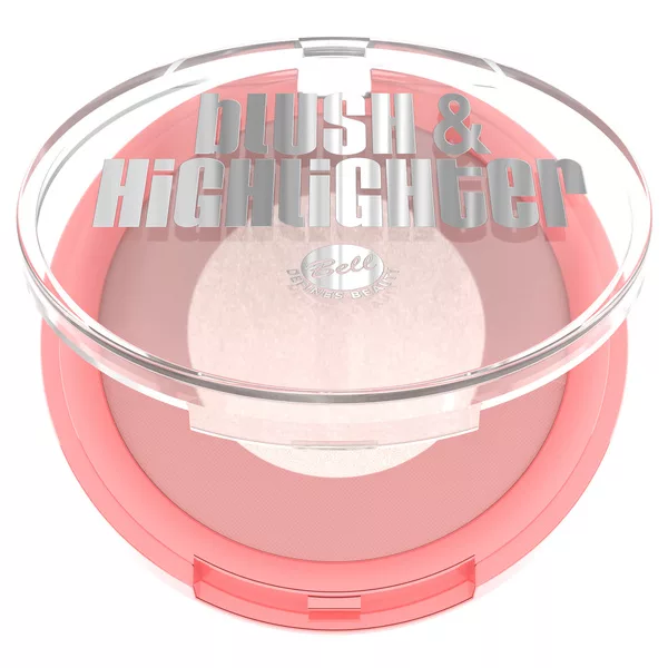 Bell Blush&Highlighter, róż i rozświetlacz do twarzy, 01, 9g