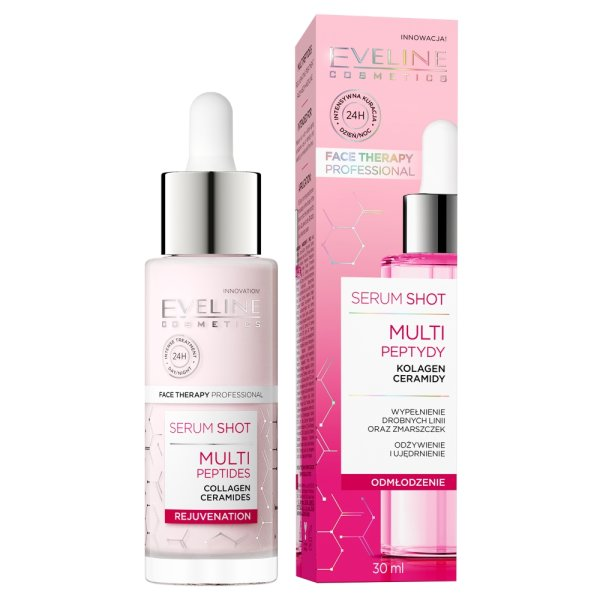 Eveline Serum Shot, kuracja odmładzająca, multipeptydy, 30ml
