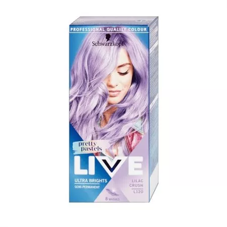 Schwarzkopf Live Ultra Brights Pretty Pastels farba do włosów do 8 myć L120 Lilac Crush