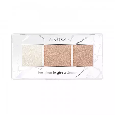 Claresa, Paleta rozświetlaczy TOO GLAM TO GIVE A DAMN 11 rosy glow