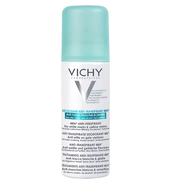 Vichy Anti-Perspirant Deodorant antyperspirant w sprayu 48h przeciw śladom na ubraniach 125ml (U)