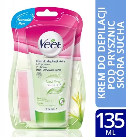 Veet Veet krem do depilacji ciała pod prysznic skóra sucha 135ml