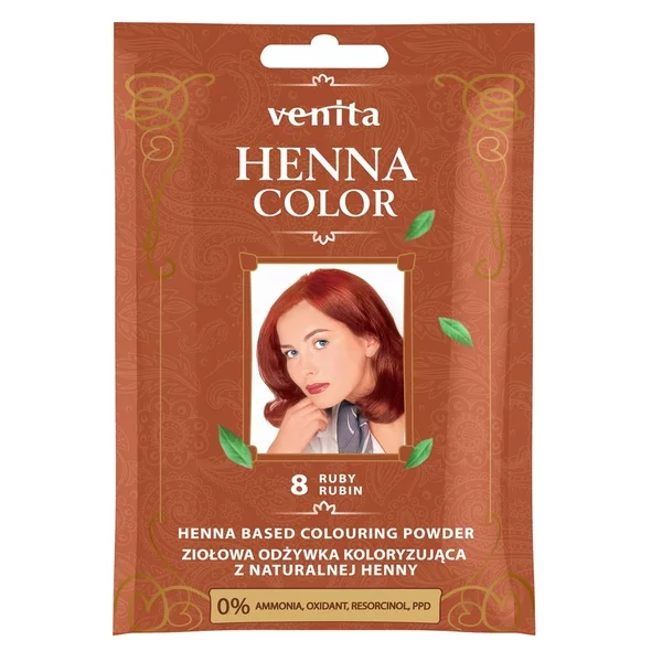 Venita Henna Color ziołowa odżywka koloryzująca z naturalnej henny 8 Rubin