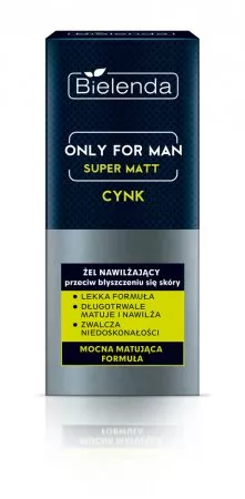 Bielenda Only For Men Nawilżający żel Przeciw Błyszczeniu Super Mat, 50ml