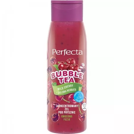 Perfecta Bubble Tea skoncentrowany żel pod prysznic Wild Cherry + Zielona Herbata 400ml