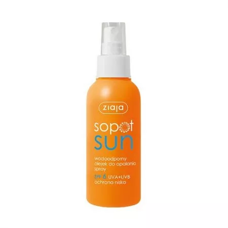 Ziaja Sopot Sun, olejek do opalania w sprayu SPF6, 125ml