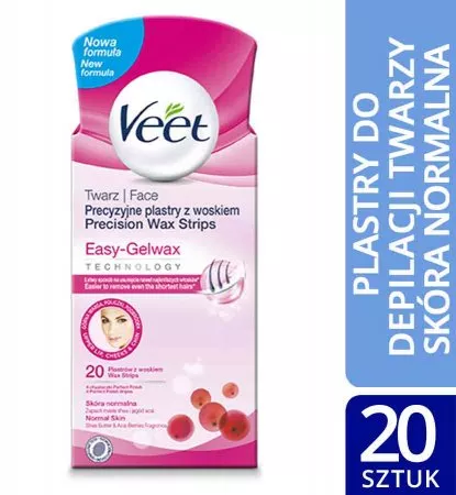 Veet Veet plastry wosk do depilacji twarzy 20 szt