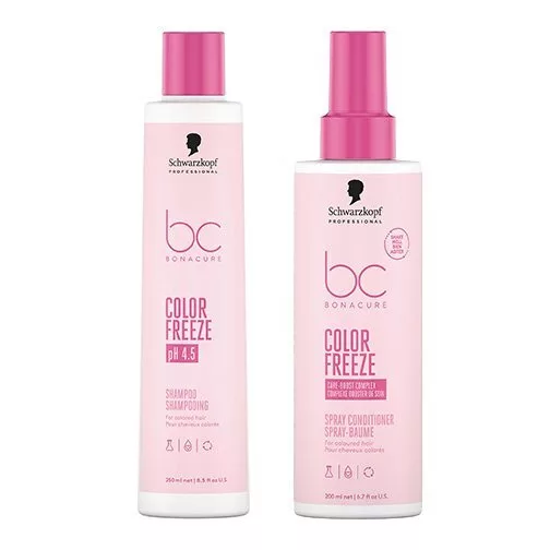 Schwarzkopf BC Color Freeze pH 4.5, zestaw do włosów farbowanych, szampon 250ml + odżywka w sprayu 200ml
