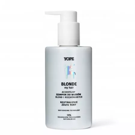 Yope Blonde, szampon do włosów blond neutralizujący żółte tony, 300ml