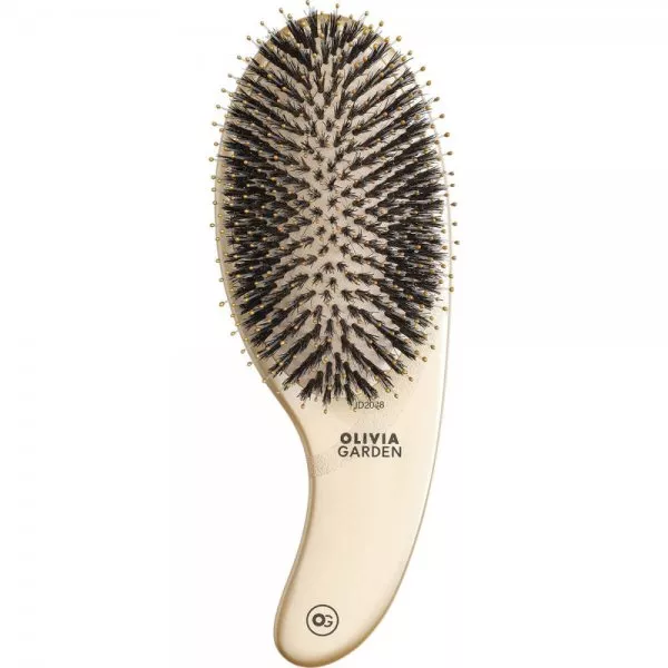 Olivia Garden Expert Care Curve, szczotka do rozczesywania, Boar&Nylon Bristles Gold