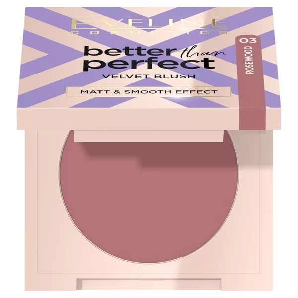 Eveline Cosmetics Better Than Perfect Velvet Blush róż prasowany 03 Rosewood 2.3g