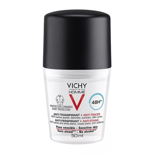 Vichy Homme Anti-Perspirant 48h antyperspirant w kulce przeciw plamom 50ml (M)