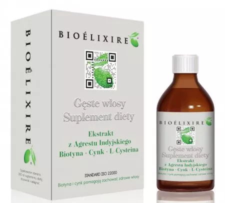 Bioelixire, sumplement diety przeciw wypadaniu włosów "Gęste Włosy", 300ml