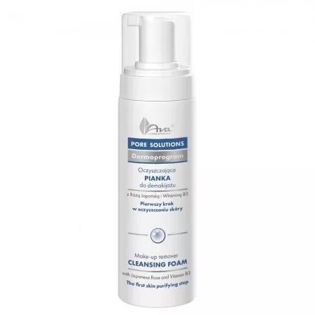 Ava Laboratorium Pore Solutions oczyszczająca pianka do demakijażu z różą japońską i witaminą B3 150ml