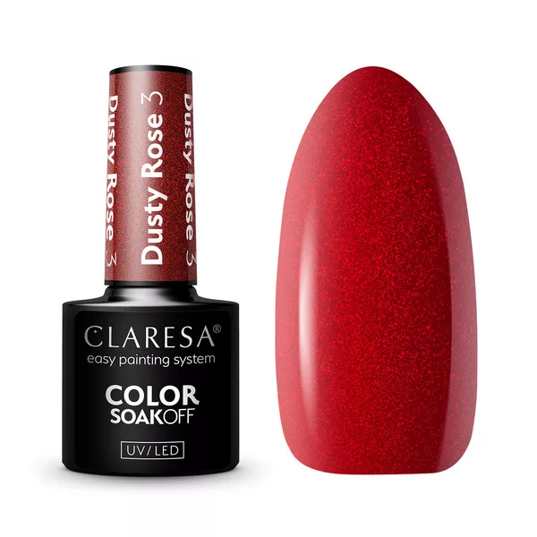 Claresa, Lakier hybrydowy, DUSTY ROSE 3, 5g