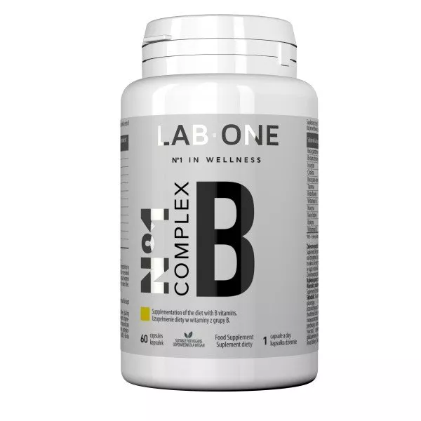 LAB ONE N°1 Complex B cholina inozytol B3 suplement diety wspierający układ nerwowy 60 kapsułek