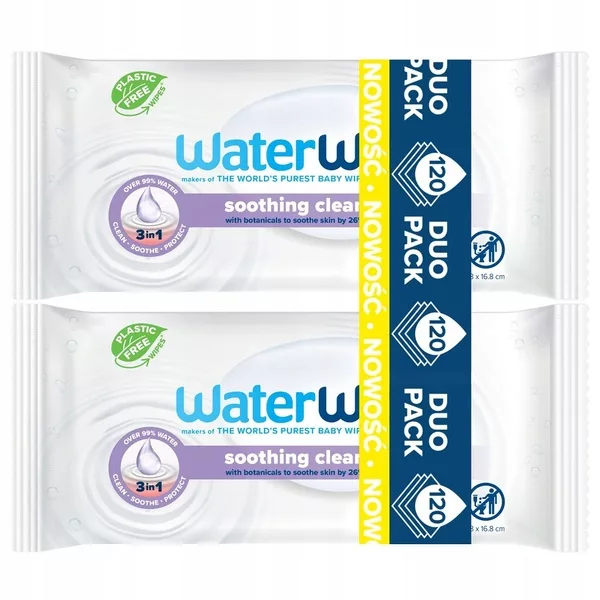 WaterWipes BIO chusteczki nawilżane dla dzieci z ekstraktem z lawendy 2x60szt.