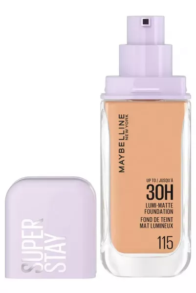 Maybelline New York Super Stay Tint 30H Lumi Matt, podkład do twarzy, 115 Inter, 30ml