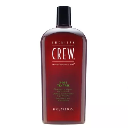 American Crew Tea Tree, 3w1 szampon + odżywka + żel do kąpieli, 1000ml