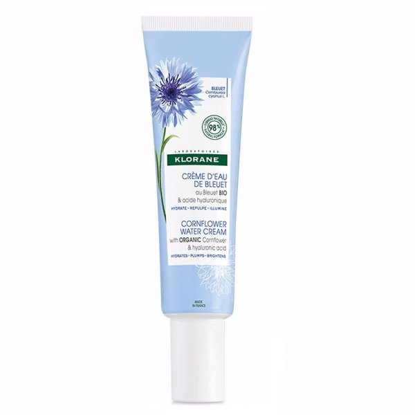 Klorane Cornflower Water Cream nawilżający krem do twarzy z organicznym chabrem 30ml