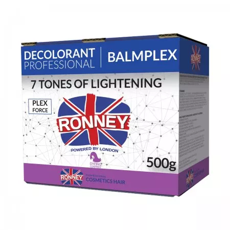 Ronney Professional dust free bleaching powder BALMPLEX 7 Tones of Lightening, Profesjonalny bezpyłowy rozjaśniacz do włosów BALMPLEX 500g