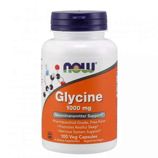 Now Foods Glycine 1000mg glicyna suplement diety 100 vege kapsułek