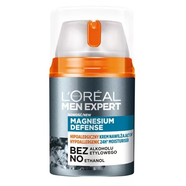 L'Oreal Paris Men Expert Magnesium Defense Hipoalergiczny krem nawilżający, 50ml