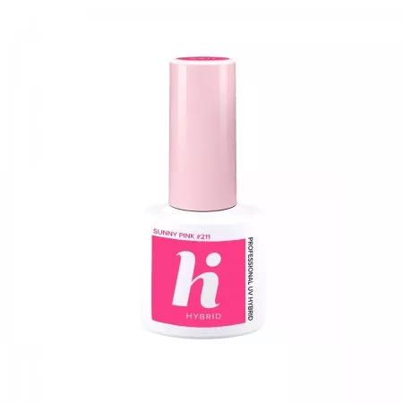 hi hybrid, lakier hybrydowy, 5ml, #211 Sunny Pink